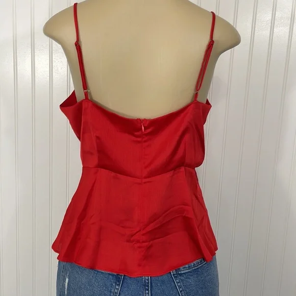 Anthropologie ASTR the Label Red Tina Tie-Waist Satin Cami Medium NWT - Picture 5 of 12